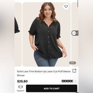 Bloomchic blouse NWT with short sleeve